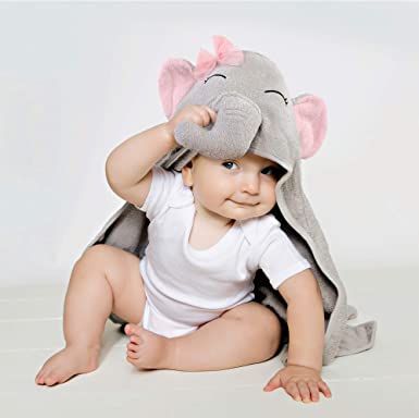Хлопковое полотенце с капюшоном Hudson Baby Pretty Elephant