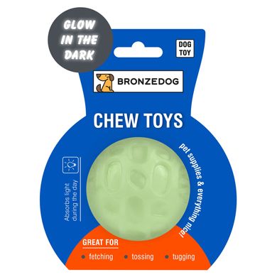 Іграшка для собак BronzeDog GLOW Світлонакопичувальні М'ячик 7,5 см BronzeDog