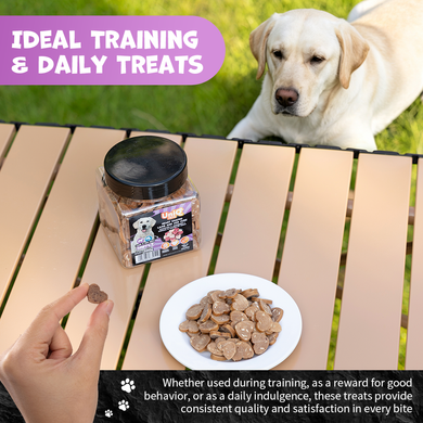 Ласощі для собак UNIQ PETS DOG SNACKS SNIFFY з ягнятиною і тріскою у формі сердечок UniQ PETS