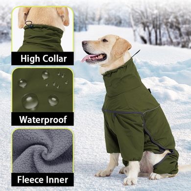 Зимний водонепроницаемый комбинезон для собак Wan Talk Four-legged Reflective Jacket, Red Wan talk