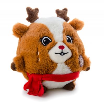Новогодня плюшевая игрушка JK Animals Рождественский олень для собак с пищалкой JK Animals