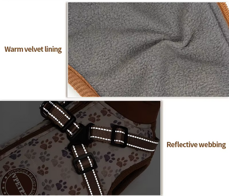 Зимова куртка для собак V.PET.B.R. Luxury Dog Jacket C519 Brown Paw V.PET.B.R