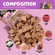 Ласощі для собак UNIQ PETS DOG SNACKS SNIFFY з ягнятиною і тріскою у формі сердечок, курка, тріска, ягнятина, 200 г, Упаковка виробника