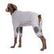 Пижама-комбинезон для собак Dog Recovery Suit, Grey stripes, XL, 45 см, 60 см, 40 см