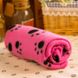 Плед для домашних животных Paw Print Soft Fleece Pet Blanket, Розовый, 70х100 см