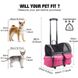 Рюкзак-візок для домашніх тварин SENFUL PetComer 3-In-1 Pet Trolley, Коричневий, 44х34х46/106 см
