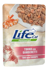 Вологий корм для котів LifeNatural Тунець з креветками (tuna with shrimps), 70 г LifeNatural