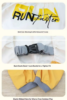 Штаны для собак на 4 лапы Run Faster для защиты от грязи, Gray-Yellow