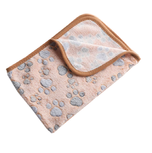 Плед для домашніх тварин Soft Flannel Fleece Dog Blanket Brown Paw Derby