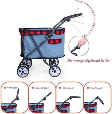 Коляска для маленьких котів і собак Bestopet (Люпосанчик) BS-RL-09 Dark Blue Люпосанчик
