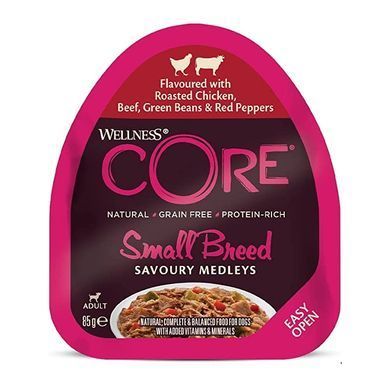 Влажный корм для собак Wellness Core Small Breed Savory Medleys Flavoured with Roasted Chicken, Beef, Green Beens & Red Peppers Wellness CORE