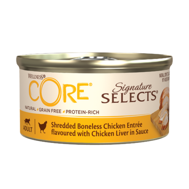 Консервы для кошек Wellness CORE Signature Selects Измельченная курица без костей с куриной печенью в соусе Wellness CORE
