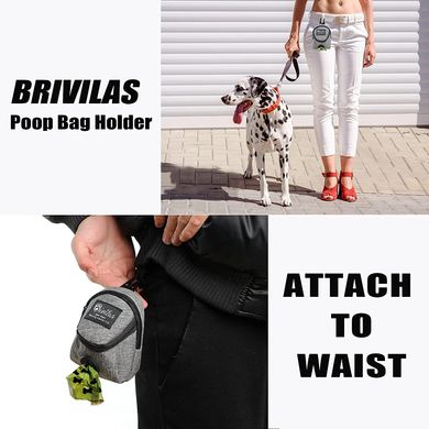 Міні-сумка для прогулянок і пакетів BRIVILAS Dog Poop Bag Holder Grey
