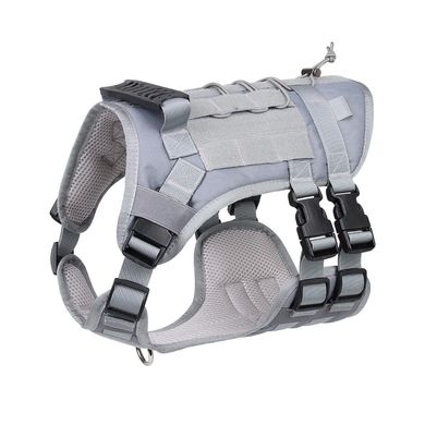 Нейлоновый тактический жилет для собак Nylon Heavy Duty Dog Tactical Vest Grey Derby