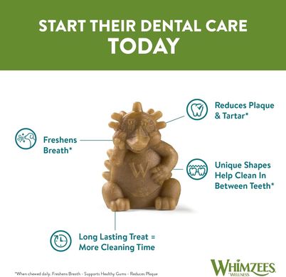 Натуральні ласощі для зубів собак WHIMZEES Dental Treats Hedgehog, L 6 шт. WHIMZEES