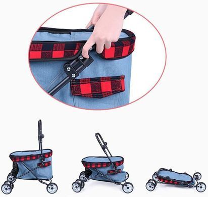 Коляска для маленьких котів і собак Bestopet (Люпосанчик) BS-RL-09 Dark Blue Люпосанчик