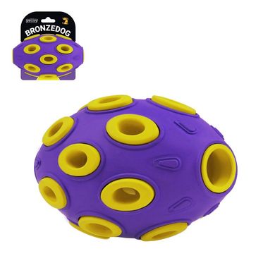 Іграшка для собак BronzeDog Jumble Airball 12 см фіолетово-жовтий BronzeDog
