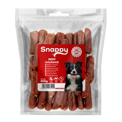 Ласощі для собак SNAPPY DOG SNACKS SAUSAGES Сосиски з яловичини Snappy