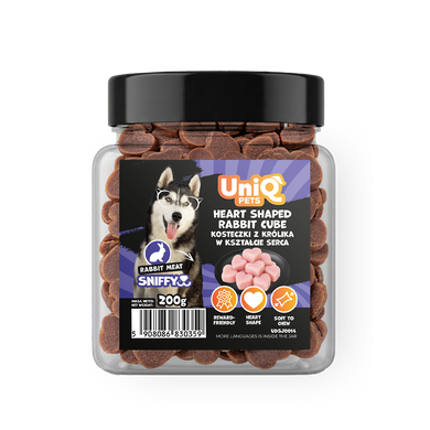 Лакомство для собак UNIQ PETS DOG SNACKS SNIFFY с кроликом в форме сердечек UniQ PETS