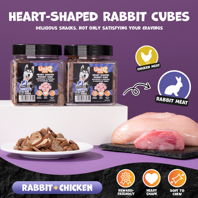 Лакомство для собак UNIQ PETS DOG SNACKS SNIFFY с кроликом в форме сердечек UniQ PETS