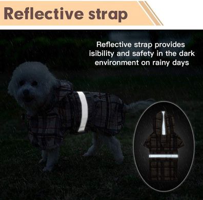 Светоотражающий дождевик для собак KOOLTAIL