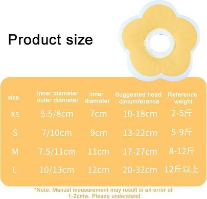 Мягкий воротник для кошек и небольших собак Derby Plush flower, Yellow Derby