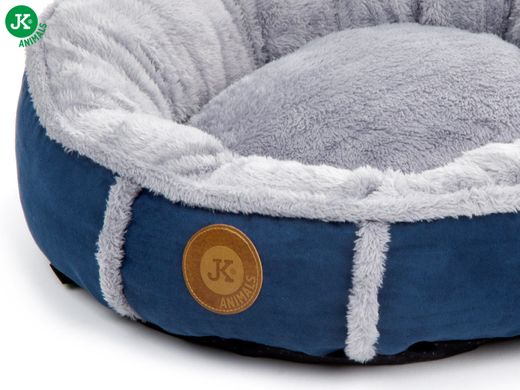 Удобная круглая кровать JK Animals Balu Blue для собак и котов JK Animals