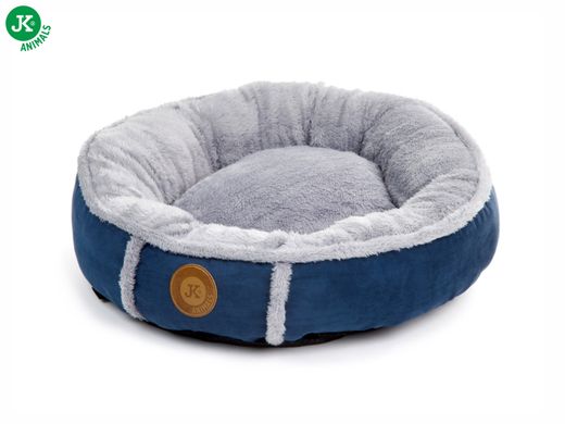 Зручне кругле ліжко JK Animals Balu Blue для собак і котів JK Animals