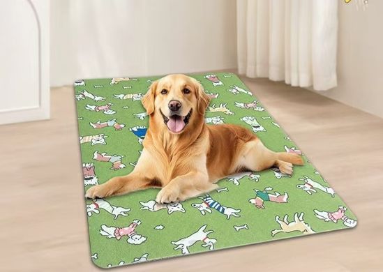 Літня охолоджуюча підстилка для собак Derby Ice Silk Material Summer Pet Cooling Mat Dog Pattern - Green Derby