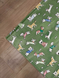 Літня охолоджуюча підстилка для собак Derby Ice Silk Material Summer Pet Cooling Mat Dog Pattern - Green, 45х60 см