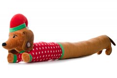Новогодня плюшевая игрушка JK Animals Такса XL X-Mas для собак с пищалкой JK Animals