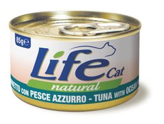 Консерва для котов LifeNatural Тунец с океанической рыбой (tuna with ocean fish), 85 г LifeNatural