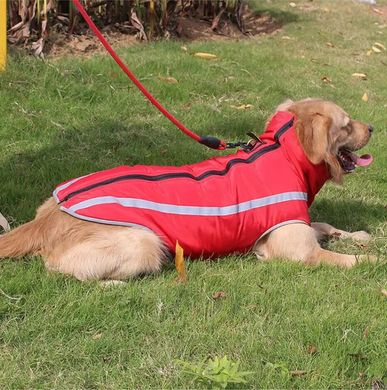 Світловідбиваюча зимова товста куртка для собак Red Derby