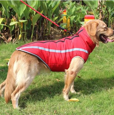 Светоотражающая зимняя толстая куртка для собак Red Derby