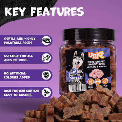 Лакомство для собак UNIQ PETS DOG SNACKS SNIFFY с кроликом в форме косточек UniQ PETS