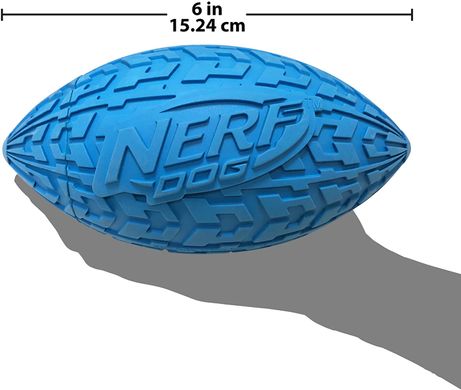 Футбольный мяч для собак Nerf Dog Tire Squeak Football с интерактивной пищалкой Nerf Dog