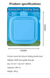 Портативна подвійна складна силіконова миска для собак, Блакитний, 1240 мл