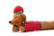 Новорічна плюшева іграшка JK Animals Такса XL X-Mas для собак з пищалкою