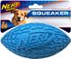 Футбольний м'яч для собак Nerf Dog Tire Squeak Football з інтерактивною пищалкою, Синій, Medium/Large