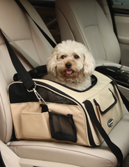 Автокресло для собак SENFUL Pet Car Seat Carrier бежевое SENFUL