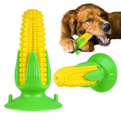 Игрушка для Собак Bronzedog PetFun Кукуруза на Присоске с Пищалкой 16 х 9 см BronzeDog