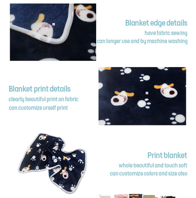 Теплая лежанка с пледом COLLABOR Cute Puppy&Paws COLLABOR