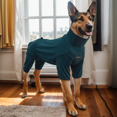 Комбінезон для собак KOOGAL Stretchable Turtleneck Jumpsuit, Dark Green KOOGAL