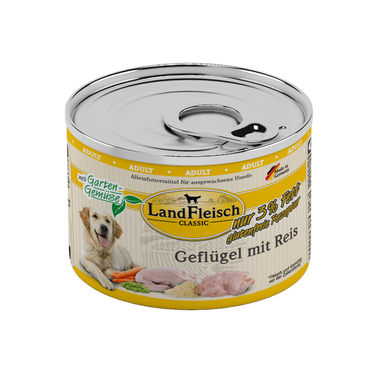 LandFleisch консерви для собак з нежирним м'ясом птиці, рисом і свіжими овочами LandFleisch