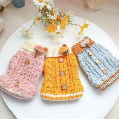 В'язаний светр Derby Classic Dog Winter Sweater Pink для собак, кішок, цуценят Derby