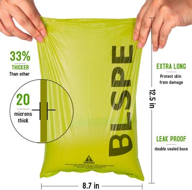 Біорозкладні пакети для екскрементів собак BLSPE Dog poop bags без ручок