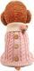 В'язаний светр Derby Classic Dog Winter Sweater Pink для собак, кішок, цуценят, XL, 38-40 см, 52-54 см, 31-33 см