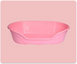 Пластикова лежанка для собак і котів з матрацом, рожева, 57х36х14 см