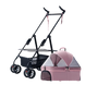 Коляска для котів і собак Bestopet (Люпосанчик) BS-RL-20 Pink 3in1 зі знімною переноскою