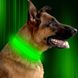 Світлодіодний ошийник для собак BSEEN з USB-акумулятором, Зелений, Large